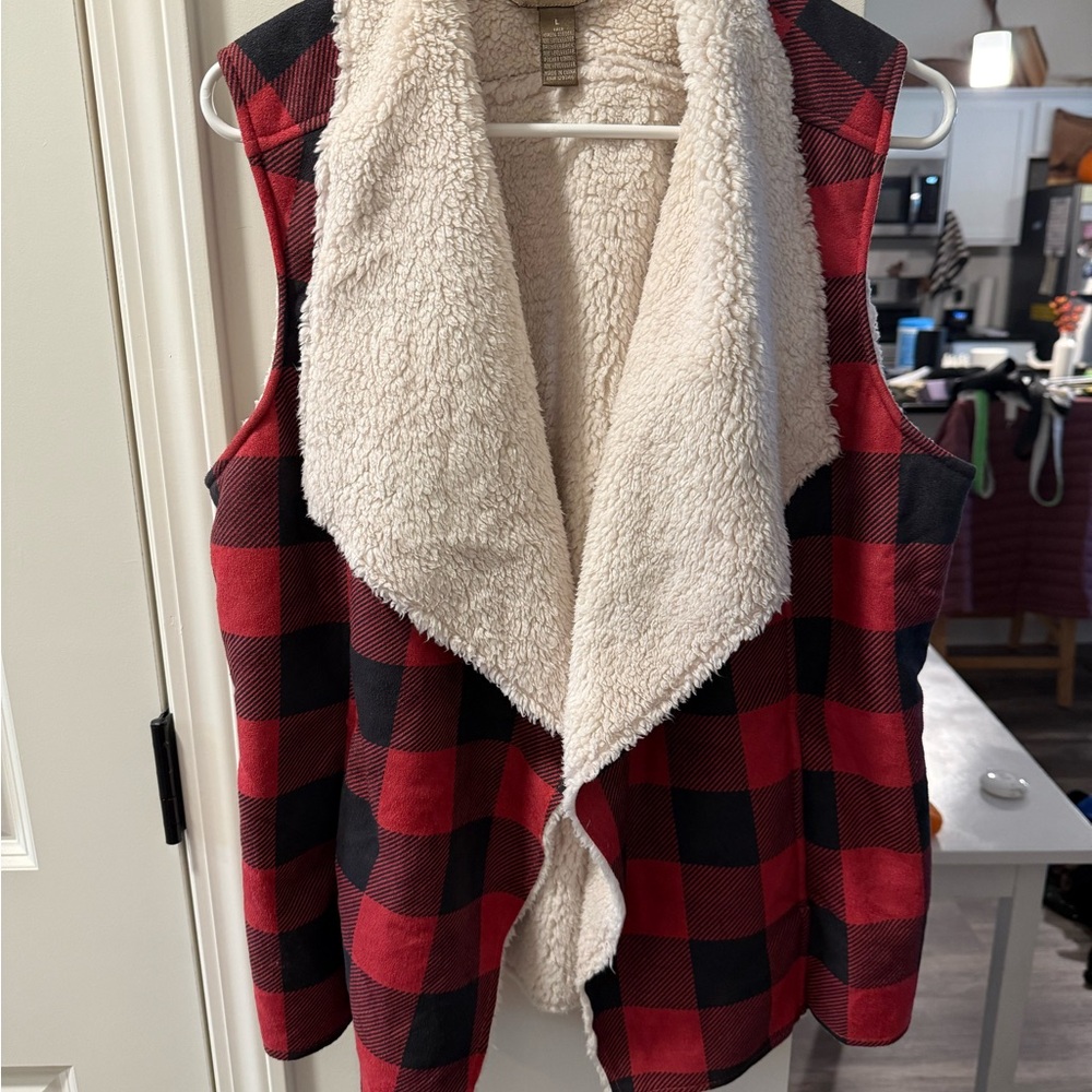 Bit & Bridle Cream Sherpa Vest
